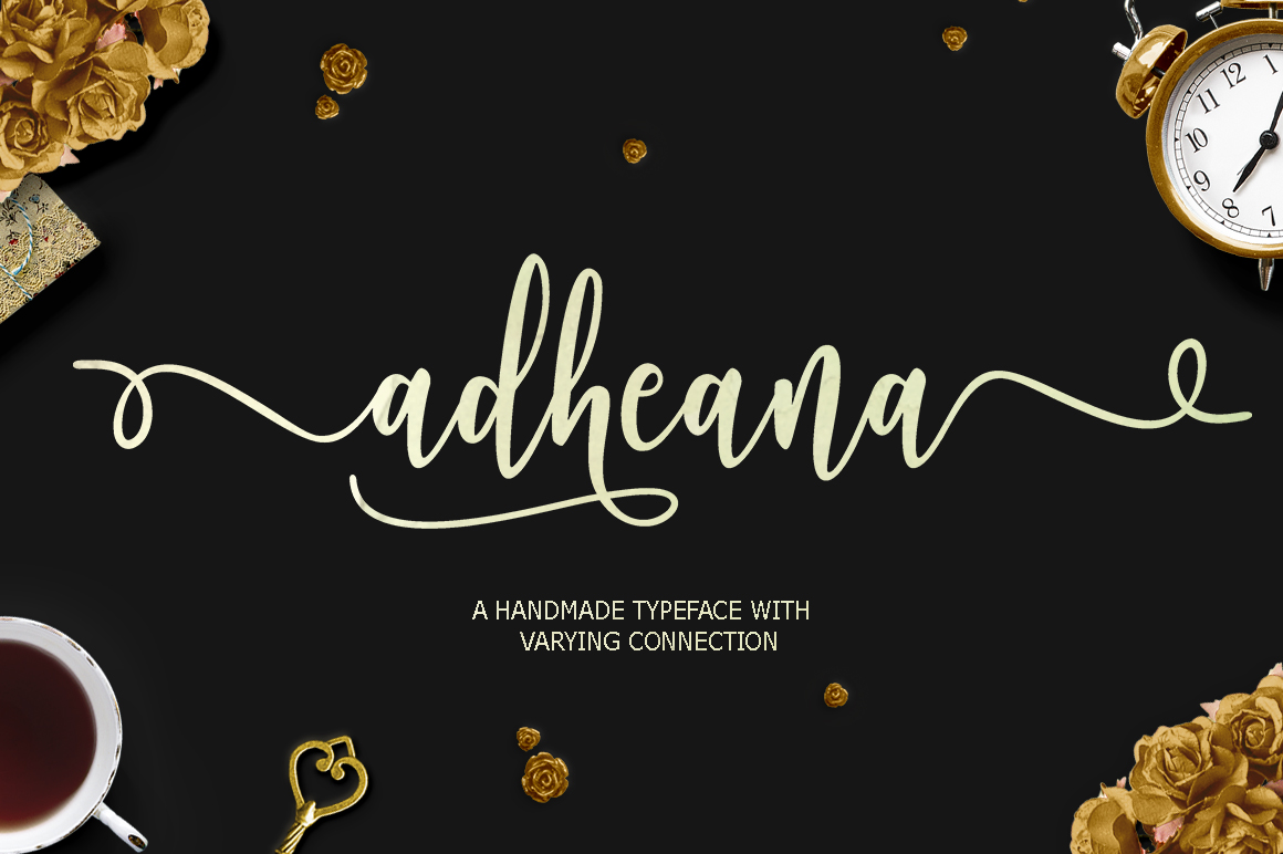 Adheana: A Bold Script Font for Editorial Design