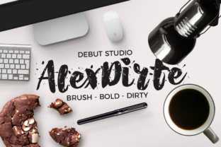 AlexDirte Font: Gritty Brush Style for Crafters