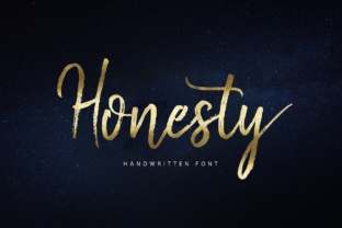 Honesty Font: A Natural Brush Typeface for Crafters