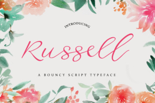 Russell Font: A Handwritten Typeface for Editorial Design