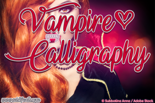 Vampire Calligraphy: A Bold Script Font for Editorial Design